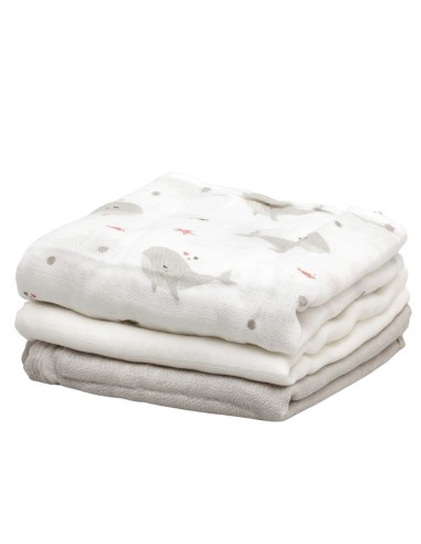 Set 2 muselinas de bambú Kiokids