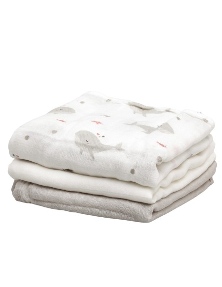 Set 2 muselinas de bambú Kiokids