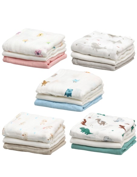 Set 2 muselinas de bambú Kiokids