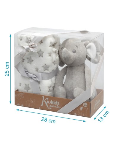 Peluche elefante gris - Kiokids