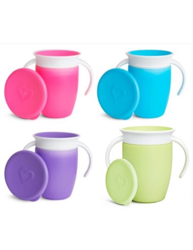 Taza antigoteo 360º con asas y tapa 200ml - Munchkin