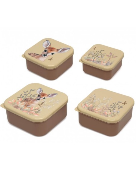 Set porta alimentos 4uds Beige Kiokids