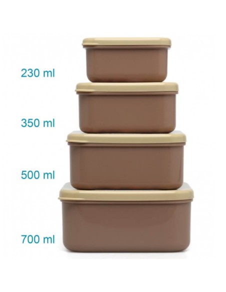 Set porta alimentos 4uds Beige Kiokids