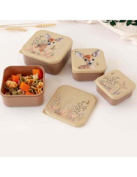 Set porta alimentos 4uds Beige Kiokids