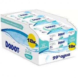 Toallitas Dodot Pure Aqua 864Uds, (Caja de 18 paquetes de 48Uds) - Dodot