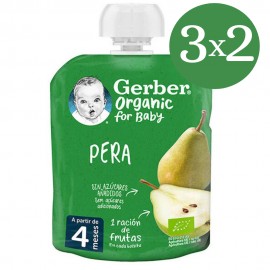 Gerber bolsita de fruta pera 90g Nestlé.