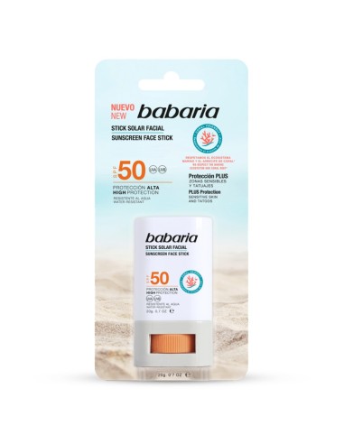 Stick Solar Facial SPF50+ Babaria - Protección solar para zonas sensibles