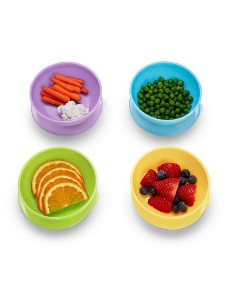 Pack de cuencos con tapa + cucharas | Munchkin - Nappy.es