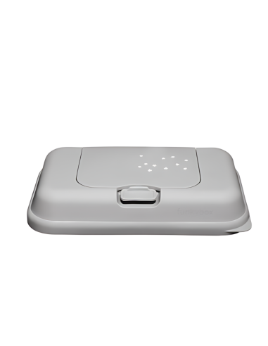 Caja viaje toallitas gris con estrellitas - Funkybox