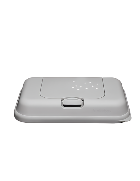 Caja viaje toallitas gris con estrellitas - Funkybox