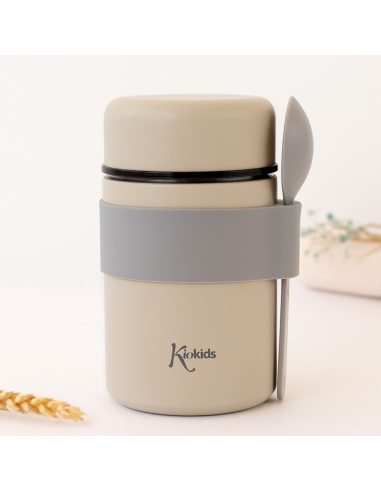 Termo papillero de acero inoxidable 500 ml con cuchara Kiokids