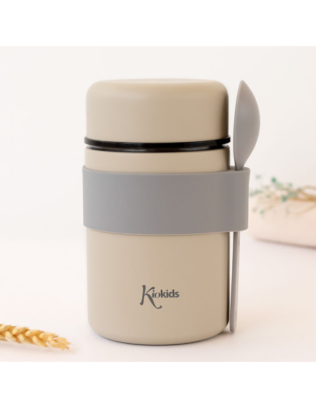 Termo papillero de acero inoxidable 500 ml con cuchara Kiokids