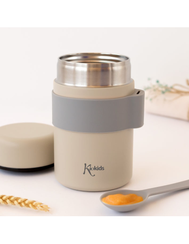 Termo papillero de acero inoxidable 500 ml con cuchara Kiokids