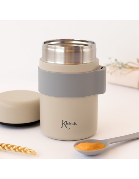 Termo papillero de acero inoxidable 500 ml con cuchara Kiokids