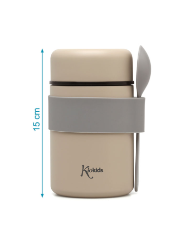 Termo papillero de acero inoxidable 500 ml con cuchara Kiokids