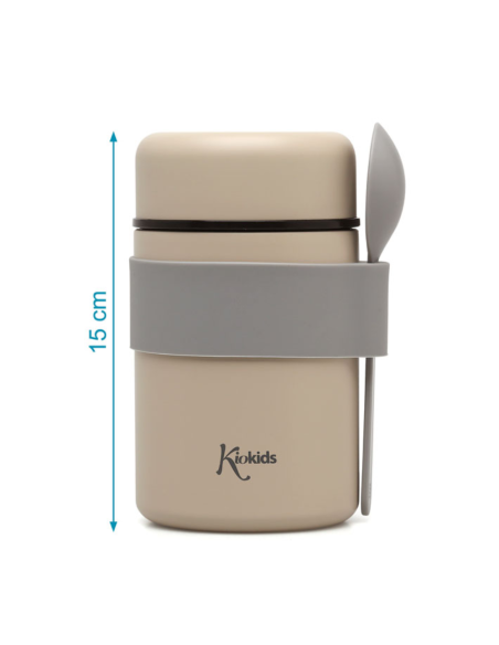 Termo papillero de acero inoxidable 500 ml con cuchara Kiokids