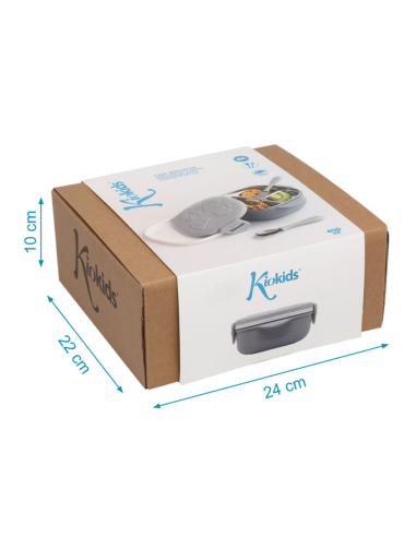 Caja almuerzo cuadrado 450 ml acero inoxidable Kiokids