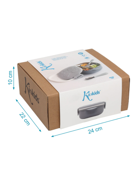 Caja almuerzo cuadrado 450 ml acero inoxidable Kiokids