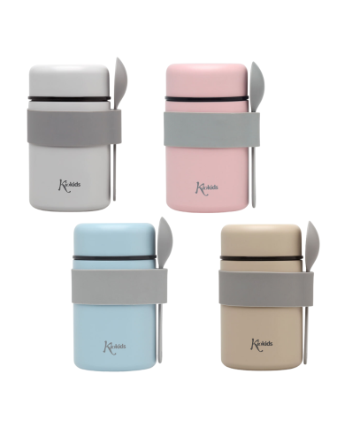 Termo papillero de acero inoxidable 500 ml con cuchara Kiokids