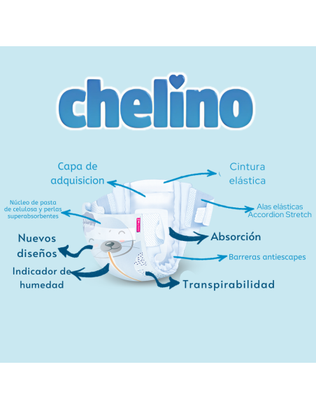 Pañales Chelino Talla 5 (15–18 kg) 30uds