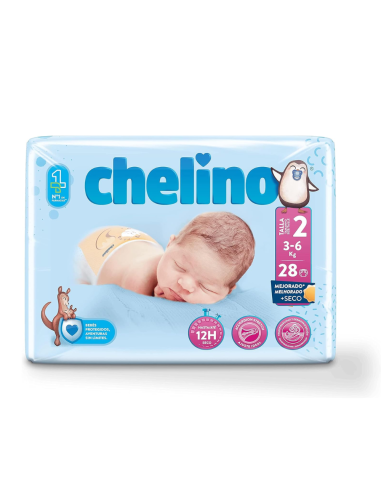 Pañales Chelino Love Talla 2 (3–6 kg) 28uds