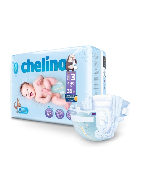 Pañales Chelino Love Talla 3 (4–10 kg) 36uds
