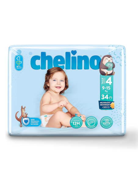 Pañales Chelino Talla 4 (9–15 kg) 34uds
