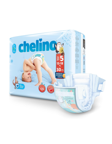 Pañales Chelino Talla 5 (15–18 kg) 30uds