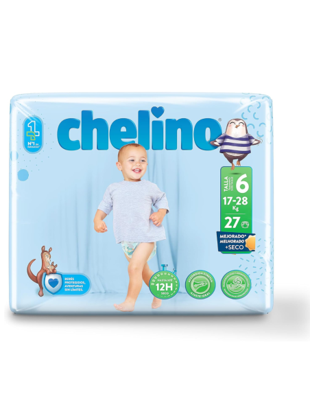 Pañales Chelino Love Talla 6 (17–28 kg) 27uds