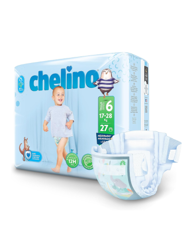 Pañales Chelino Love Talla 6 (17–28 kg) 27uds