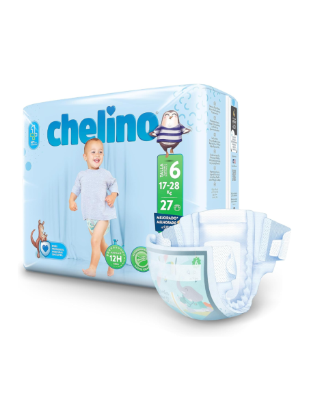 Pañales Chelino Love Talla 6 (17–28 kg) 27uds