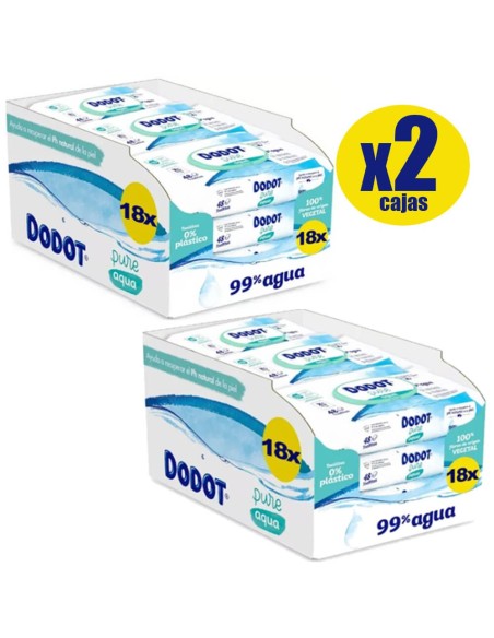 Compra Toallitas Dodot 864 uds. Aqua Pure [ 99% agua ]  - Nappy.es