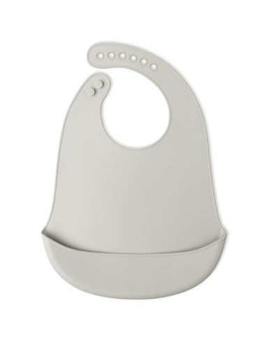 Babero silicona ajustable con bolsillo fácil limpieza y enrollable +4m kiokids