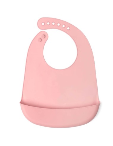 Babero silicona ajustable con bolsillo fácil limpieza y enrollable +4m kiokids
