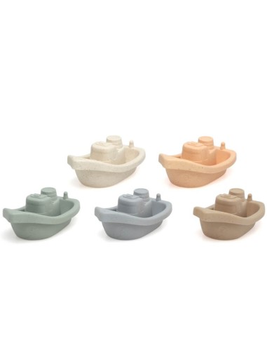 Set 5 juguetes de Baño 12cm diseño de barquitos +6m kiokids