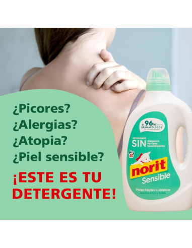 Norit: Detergente bebe piel Sensible 2.120ml - Nappy.es