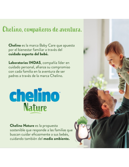Pack 4 Pañales Chelino Nature T3 - (4-10 kg) - 144 unidades