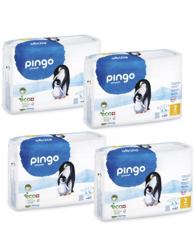 Pack Pingo Talla 2 caja 168uds. Ecológicos ( 3-6 kg.)