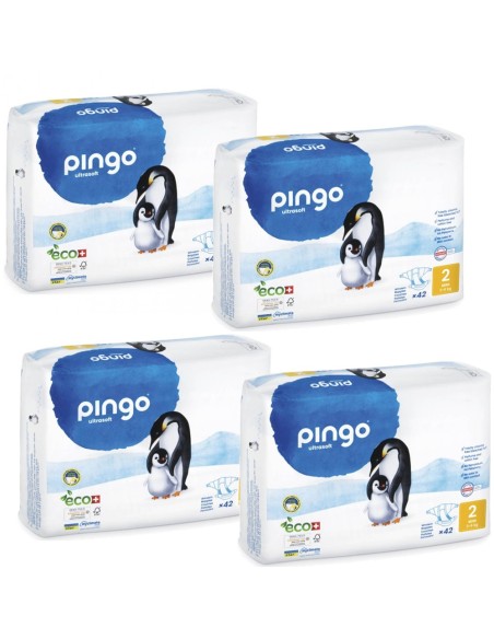 Pack Pingo Talla 2 caja 168uds. Ecológicos ( 3-6 kg.)