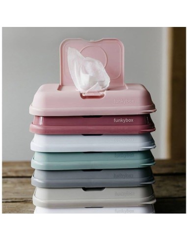 Caja viaje toallitas azul pastel  - Funkybox