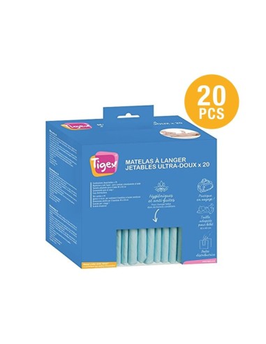 Cambiador desechable 40x50 cm 20 uds. Tigex