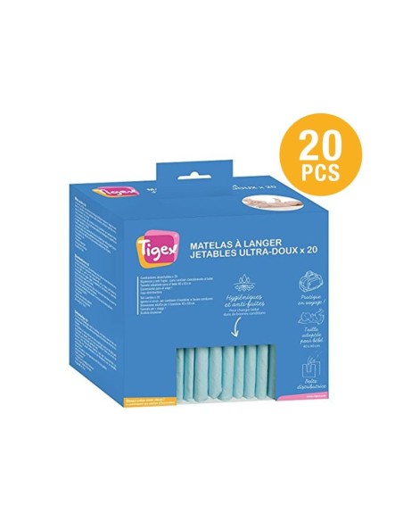 Cambiador desechable 40x50 cm 20 uds. Tigex