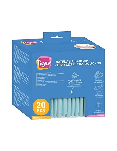 Cambiador desechable 40x50 cm 20 uds. Tigex