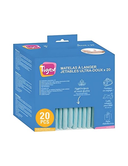 Cambiador desechable 40x50 cm 20 uds. Tigex