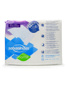 EMPAPADOR BEBE SABANINDAS 80X180 B/25 UDS. 2