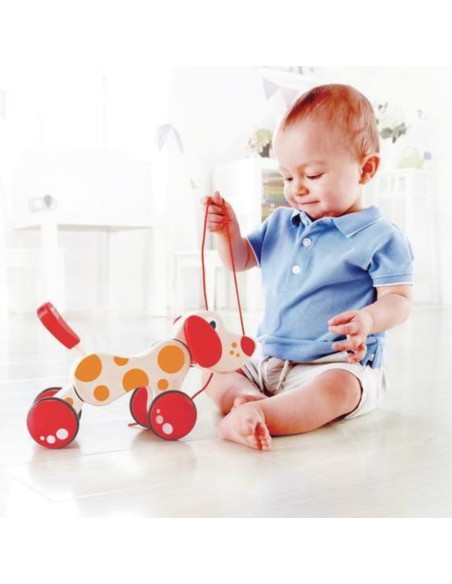 Perrito Pepe de Arrastre Hape +12M | Juguete de Madera
