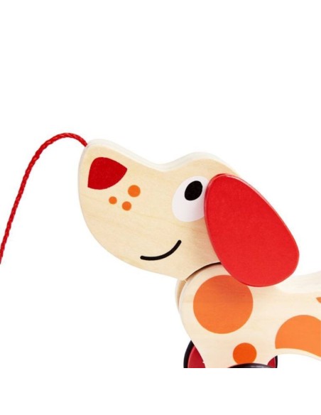 Perrito Pepe de Arrastre Hape +12M | Juguete de Madera