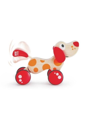 Perrito Pepe de Arrastre Hape +12M | Juguete de Madera