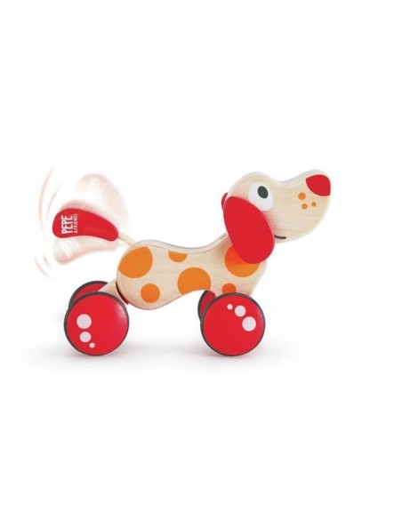 Perrito Pepe de Arrastre Hape +12M | Juguete de Madera