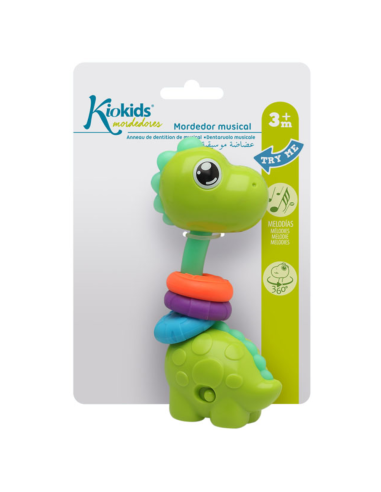 Mordedor musical dinosaurio 3M+ Kiokids